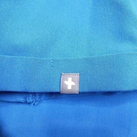 Figs Inala Slim Scrub Top Womens Large Blue W22SW1010 - Picture 7 of 9